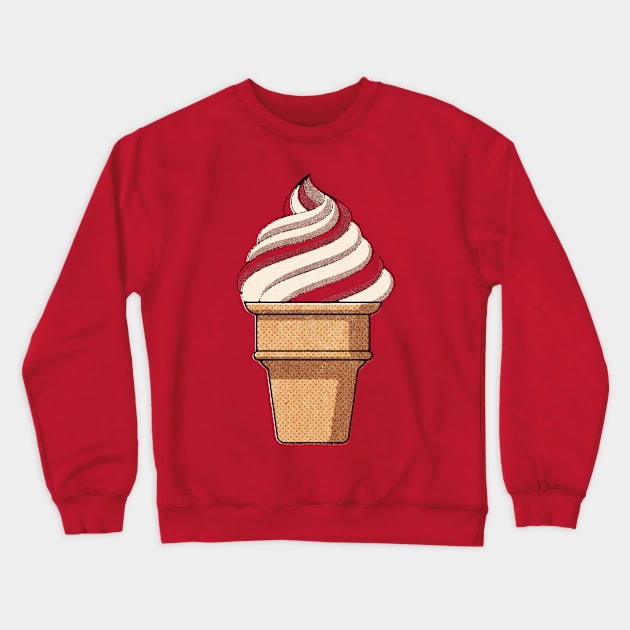 FAST FOOD / Ice Cream Crewneck Sweatshirt by Daniel Coulmann